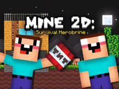 遊戲Mine 2D Survival Herobrine在線