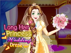 遊戲Long Hair Princess Wedding Dress up在線