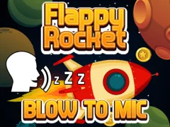 遊戲Flappy Rocket Playing with Blowing to Mic在線