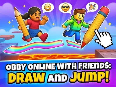 遊戲Obby online with friends: Draw and Jump!在線