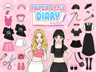 遊戲Paper Doll Diary: Dress Up DIY在線