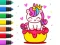 遊戲Coloring Book: Unicorn Cupcake在線