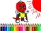 遊戲Back To School: Mask Boy Coloring在線