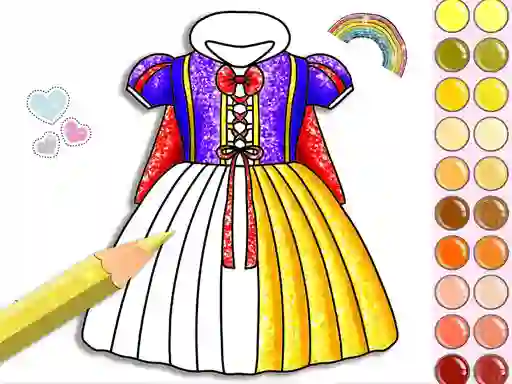 遊戲Princess Glitter Coloring在線