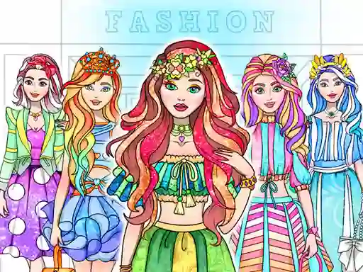 遊戲Girl Coloring Dress Up Games在線