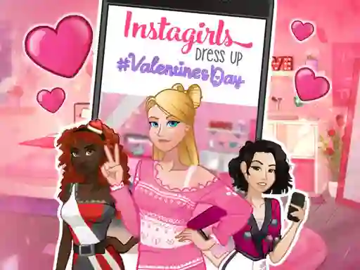 遊戲Instagirls: Valentine Dress Up在線