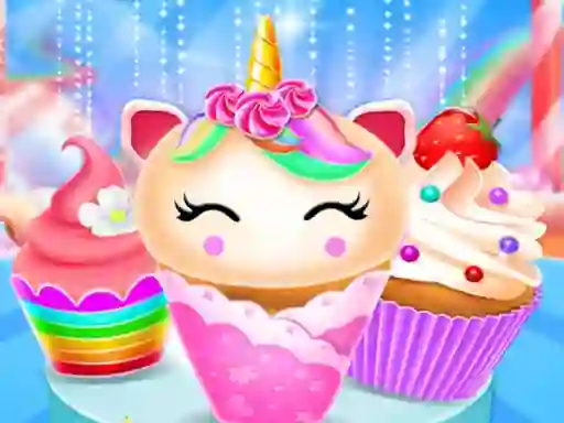 遊戲Unicorn Mermaid Cupcake Cooking Design在線