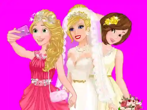 遊戲Barbie's Wedding Selfie With Princesses在線