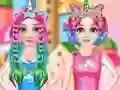 遊戲Princesses Rainbow Unicorn Hair Salon在線