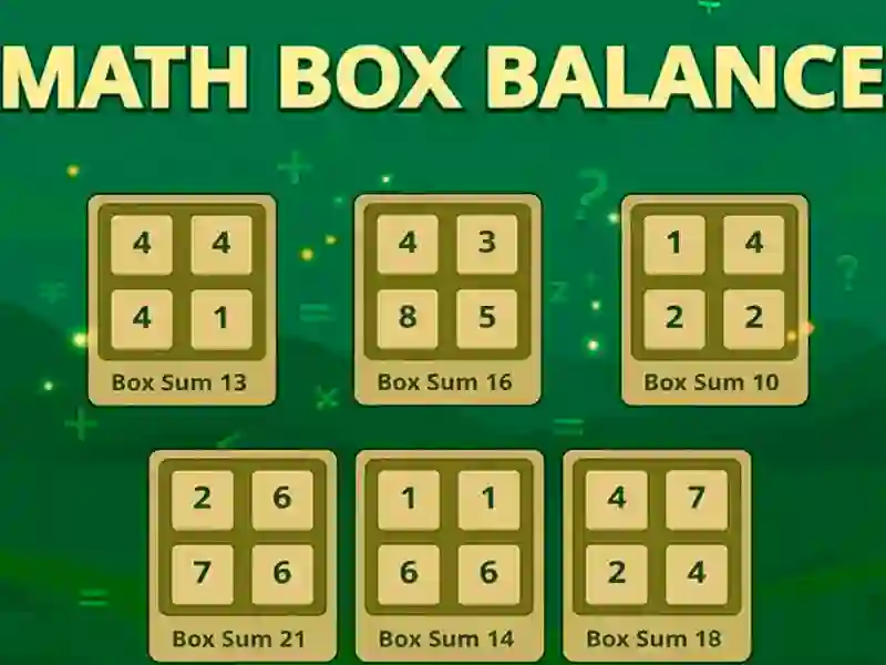 遊戲Math Box Balance在線