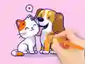 遊戲Coloring Book: Dog And Cat在線