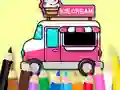 遊戲Coloring Book: Ice Cream Car在線