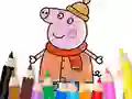 遊戲Coloring Book: Mommy Pig Winter在線