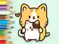 遊戲Coloring Book: Hugging Cat在線