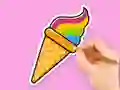 遊戲Coloring Book: Rainbow Ice Cream在線