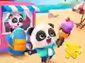 遊戲Jigsaw Puzzle: Baby Panda Ice Cream Car在線