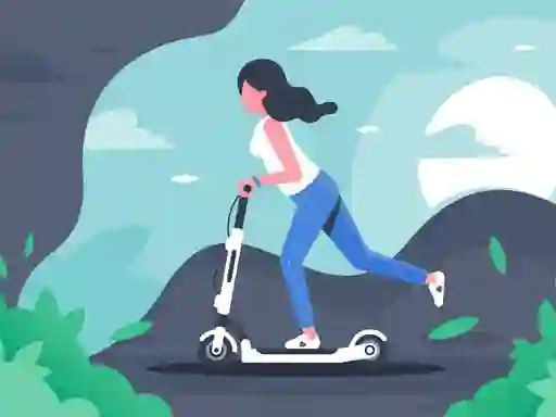 遊戲Electric scooter rides jigsaw在線
