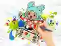 遊戲Coloring Book: Toca Boca Skateboard在線