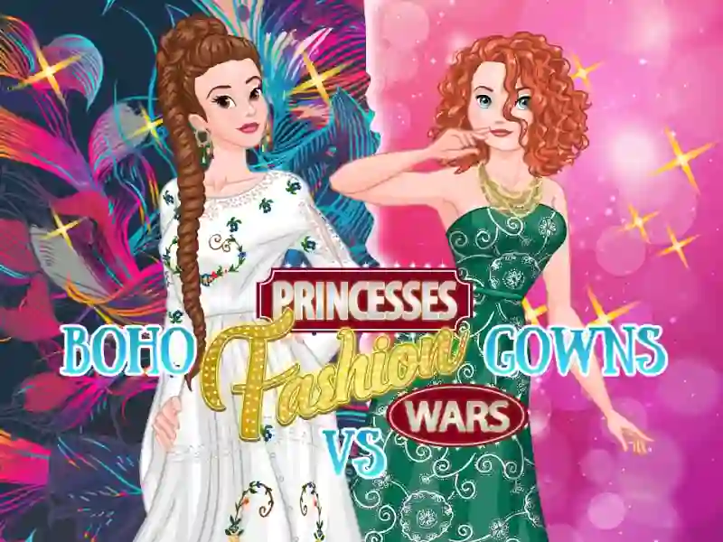 遊戲Princesses: Boho Vs Dress Fashion Wars在線