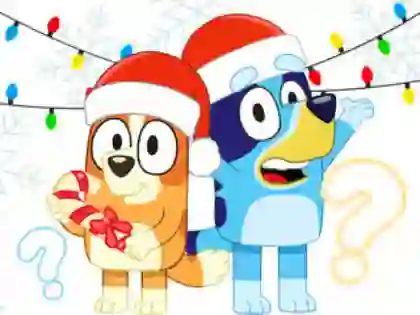 遊戲Kids Quiz: Bluey Christmas Quiz在線