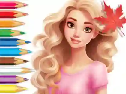 遊戲Coloring Book: Barbie Autumn Tale在線