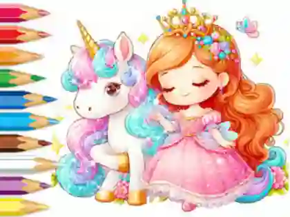 遊戲Coloring Book: Unicorn Secret Whisper在線
