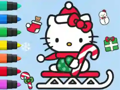 遊戲Coloring Book: Hello Kitty Christmas在線