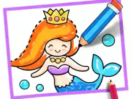 遊戲Toddler Drawing: Mermaid在線