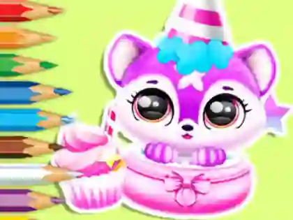 遊戲Coloring Book: Baby Fluff's Birthday在線