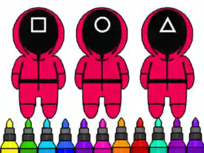 遊戲Coloring Book: Squid Game Mask在線