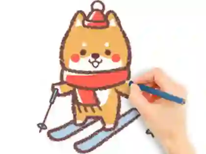 遊戲Coloring Book: Skiing Puppy在線