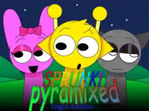 遊戲Sprunki Pyramixed: Night Edition在線