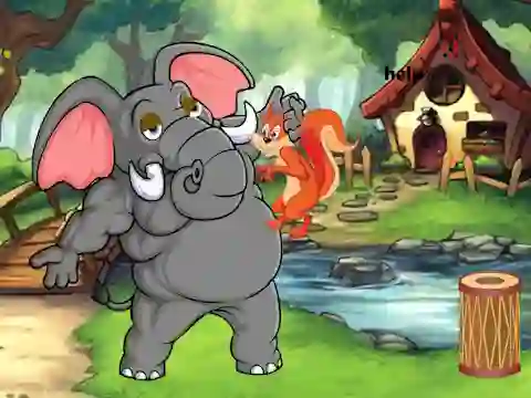遊戲Squirrel Trapped To Giant Elephant在線