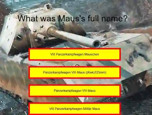 遊戲Tank Quiz: Maus在線