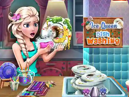 遊戲Ice Queen Dish Washing在線