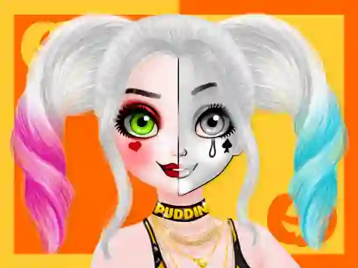遊戲Princess Halloween Makeup Halffaces Tutorial在線