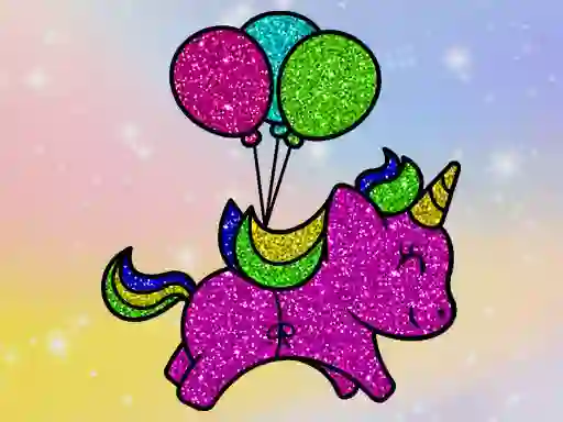 遊戲Coloring Book Glittered Unicorns在線