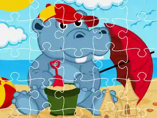 遊戲Hippo Jigsaw在線