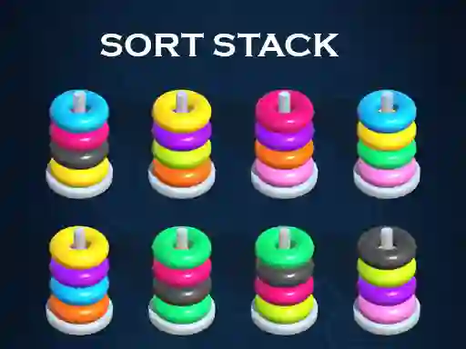 遊戲Sort Stack color Hoop Game在線