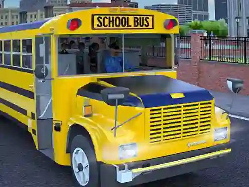 遊戲School Bus Game Driving Sim在線