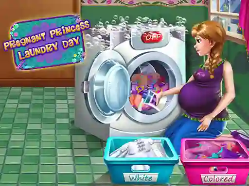 遊戲Pregnant Princess Laundry Day在線