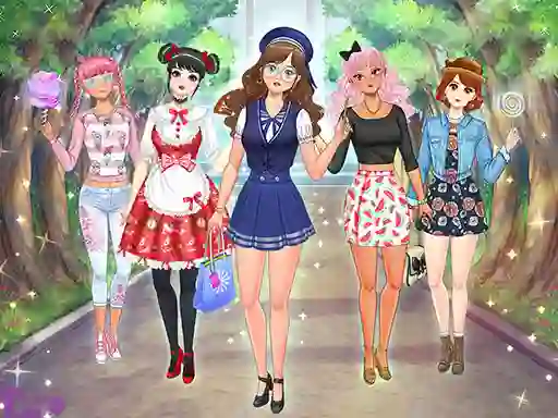 遊戲High School Anime Dress Up在線