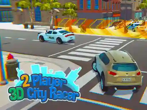 遊戲2 Player 3D City Racer在線