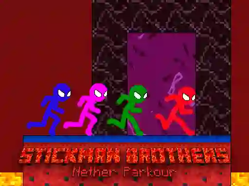 遊戲Stickman Brothers Nether Parkour在線