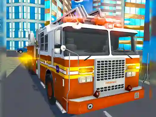 遊戲Fire City Truck Rescue Driving Simulator在線