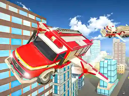 遊戲Flying Fire Truck Driving Sim在線