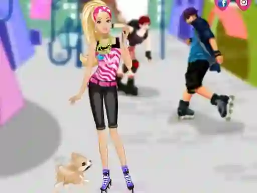 遊戲Barbie on roller skates在線