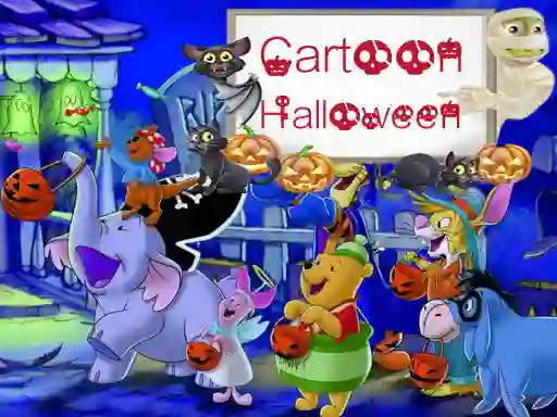 遊戲Cartoon Halloween Slide Puzzle在線