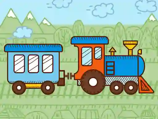 遊戲Trains For Kids Coloring在線