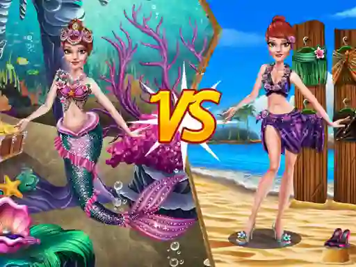 遊戲Mermaid vs Princess Outfit在線